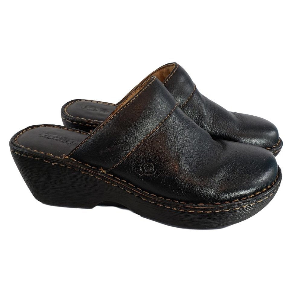 Born Clogs Black Leather Size 8 - JUST GORGEOUS!